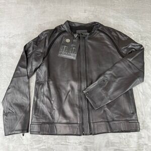 Cadogan Maven Leather Jacket Mens XL Black Napa Lambskin w/ Extension New NWT